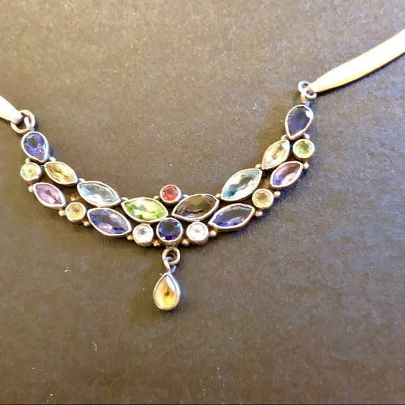 Jewelry - 925 Silver and Multi-color Gemstones Choker